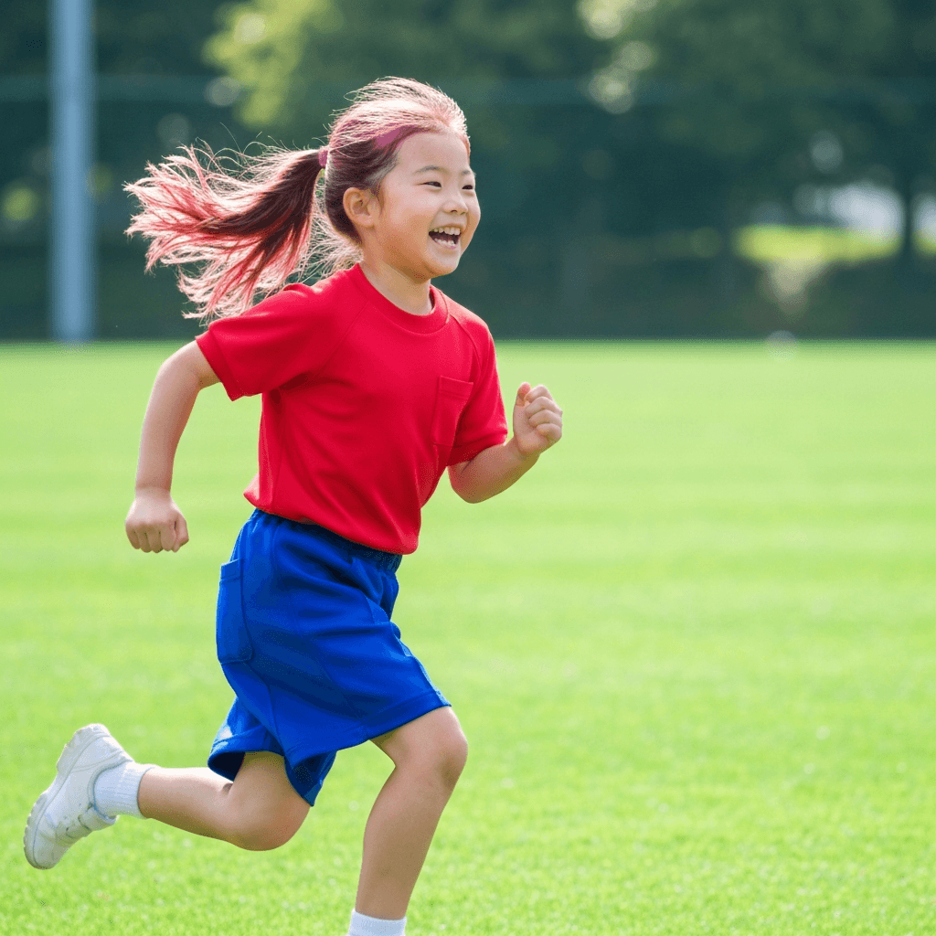 運動する女の子
