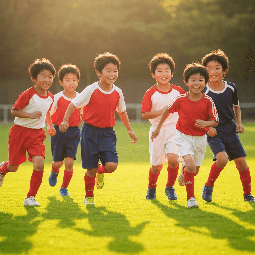サッカーをしている子どもたち
